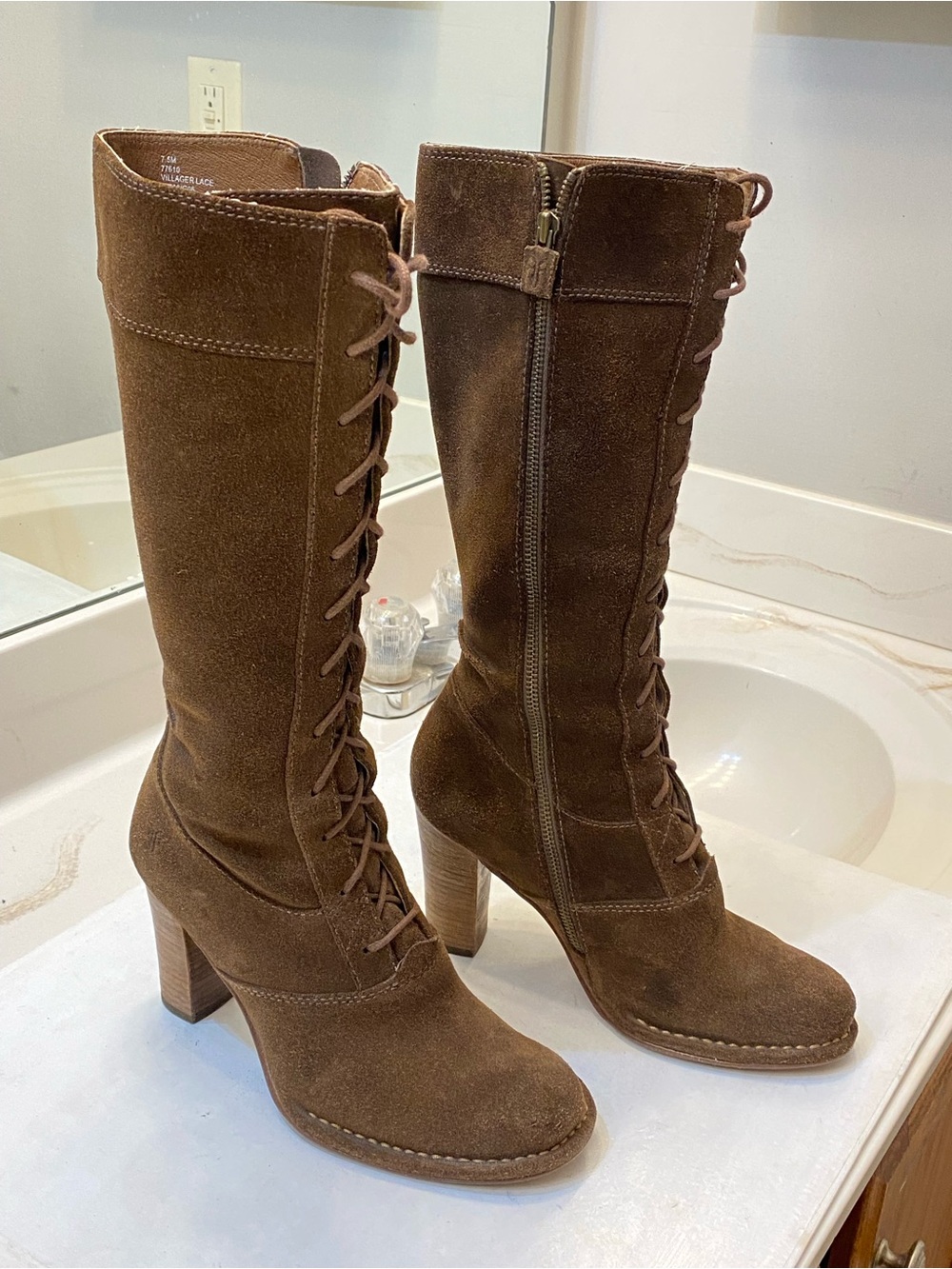 Vintage Frye Villager Lace up boot size 7.5M good condition great bottom clean
